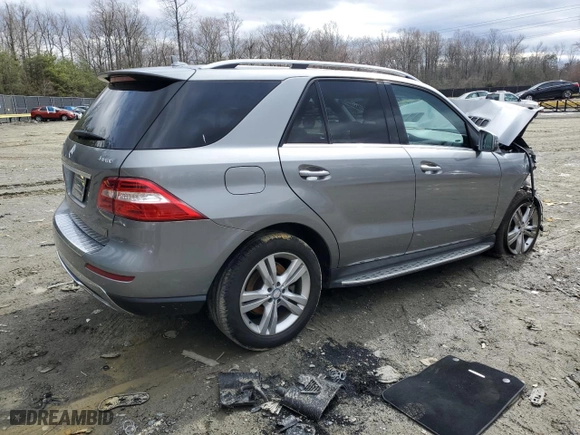 2014 Mercedes-Benz M-Class ML 350 with VIN 4JGDA5HB1EA359887, listed as a Copart auction lot 47874625 with 0 mi miles and Salvage Title. Bid and sale history available at carsss.com. Image 3.