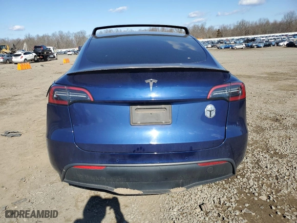 2022 Tesla Model Y Performance with VIN 7SAYGDEF4NF310246, listed as a Copart auction lot 47005115 with 36,897 mi miles and Salvage Title. Bid and sale history available at carsss.com. Image 6.
