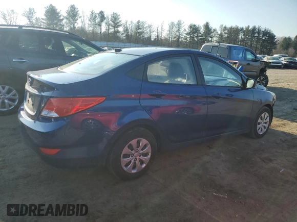 2016 Hyundai Accent SE with VIN KMHCT4AE1GU021931, listed as a Copart auction lot 46681145 with 136,093 mi miles and Salvage Title. Bid and sale history available at DreamBid. Image 3.