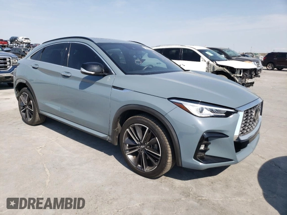 2022 Infiniti QX55 Luxe z VIN 3PCAJ5J3XNF102177, wystawiony jako Copart lot #52699865 z przebiegiem 54 539 mil mil oraz Szkoda całkowita • Salvage title. Historia ofert i sprzedaży dostępna na DreamBid. Obrazek 4.