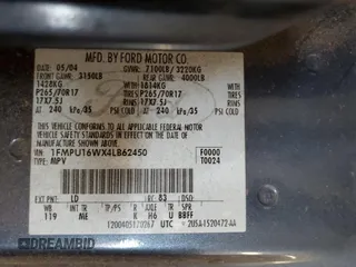 2004 Ford Expedition XLT z VIN 1FMPU16WX4LB62450, wystawiony jako Copart lot #60222535 z przebiegiem 101 734 mil mil oraz Szkoda całkowita • Salvage title. Historia ofert i sprzedaży dostępna na DreamBid. Obrazek 12.