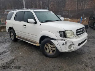 2002 Toyota Sequoia Limited with VIN 5TDZT38A02S104985, listed as a Copart auction lot 42360525 with 0 mi miles and Salvage Title. Bid and sale history available at carsss.com. Image 4.