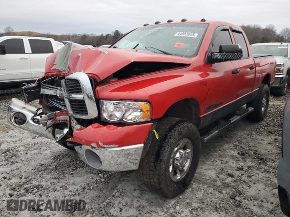 2003 Dodge Ram 2500 ST with VIN 3D7KU28673G728440, listed as a Copart auction lot 44683945 with 244,728 mi miles and Salvage Title. Bid and sale history available at carsss.com. Image 1.