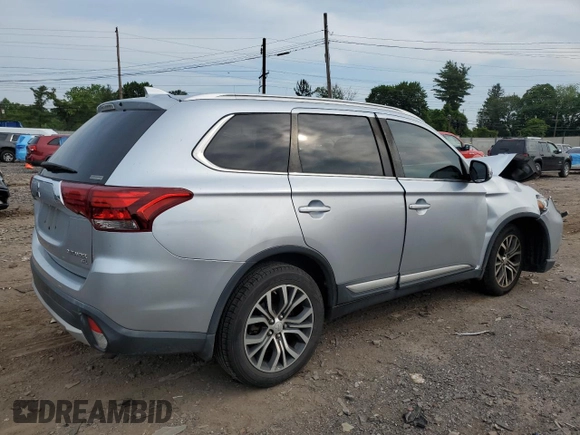 2017 Mitsubishi Outlander SE with VIN JA4AZ3A36HZ050715, listed as a Copart auction lot 59482875 with 74,158 mi miles and Salvage title. Bid and sale history available at DreamBid. Image 3.
