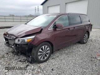 2017 Kia Sedona SX with VIN KNDMC5C12H6324411, listed as a Copart auction lot 52789895 with 27,003 mi miles and Salvage Title. Bid and sale history available at carsss.com. Image 1.