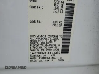 2020 Nissan LEAF with VIN 1N4BZ1BP6LC311665, listed as a Copart auction lot 79530784 with 15,170 mi miles and Salvage title. Bid and sale history available at DreamBid. Image 13.