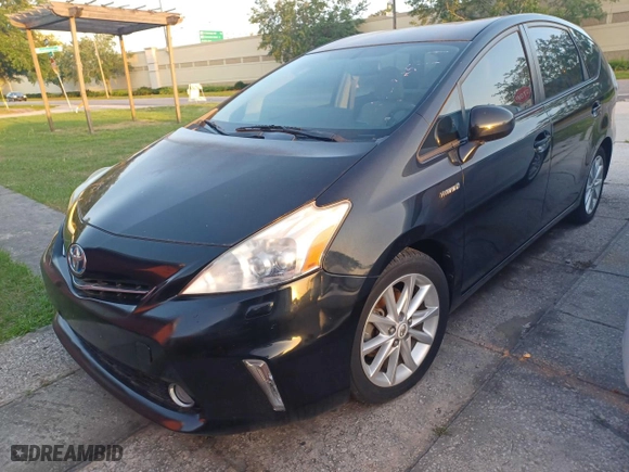 2012 Toyota Prius v Two with VIN JTDZN3EU0C3129896, listed as a Copart auction lot 52939915 with 105,042 mi miles and Salvage Title. Bid and sale history available at carsss.com. Image 2.