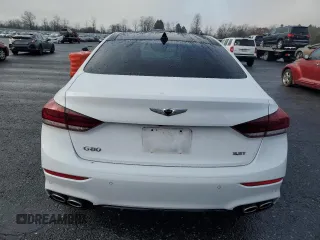 2018 Genesis G80 Sport with VIN KMHGN4JB7JU268654, listed as a Copart auction lot 85464304 with 72,385 mi miles and Salvage Title. Bid and sale history available at DreamBid. Image 6.