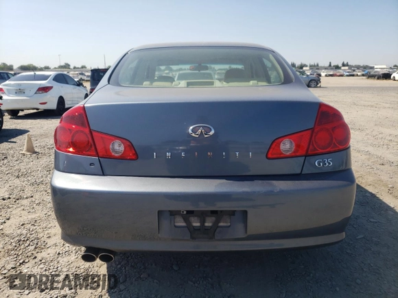 2006 Infiniti G35 with VIN JNKCV51E26M522120, listed as a Copart auction lot 62259174 with 123,641 mi miles and Salvage Title. Bid and sale history available at DreamBid. Image 6.