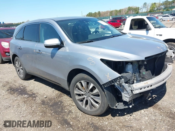 2016 Acura MDX w/Tech with VIN 5FRYD4H41GB053418, listed as a IAAI auction lot 42118766 with 72,700 mi miles. Bid and sale history available at carsss.com. Image 1.