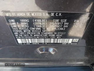 2018 Honda HR-V EX-L Navi with VIN 3CZRU6H79JM723161, listed as a IAAI auction lot 41390924 with 80,669 mi miles. Bid and sale history available at carsss.com. Image 9.
