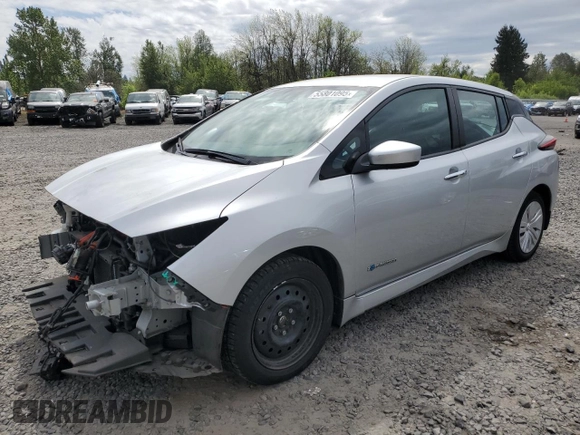 2019 Nissan LEAF SV with VIN 1N4AZ1CP3KC307985, listed as a Copart auction lot 55801095 with 107,259 mi miles and Salvage title. Bid and sale history available at DreamBid. Image 1.