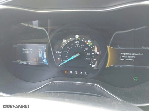 2014 Ford Fusion Titanium Hybrid with VIN 3FA6P0RU1ER290290, listed as a IAAI auction lot 41671735 with 207,405 mi miles. Bid and sale history available at carsss.com. Image 7.