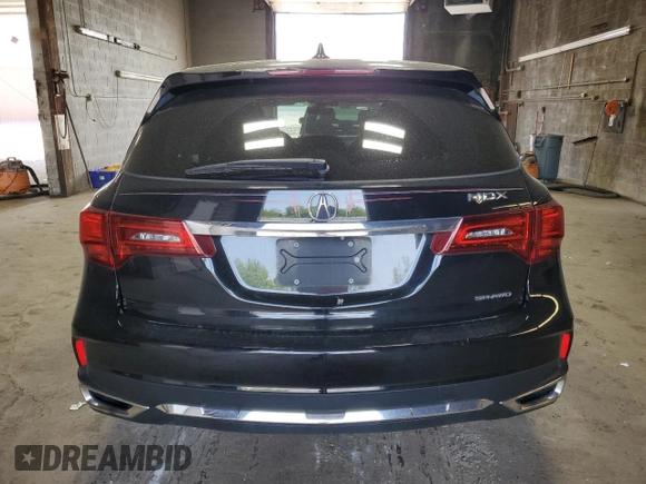 2017 Acura MDX Technology with VIN 5FRYD4H52HB016419, listed as a Copart auction lot 59323645 with 106,206 mi miles and Salvage title. Bid and sale history available at DreamBid. Image 6.
