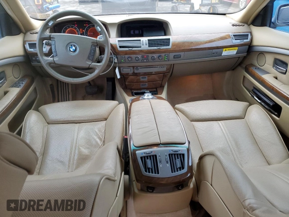 2003 BMW 7 Series 745Li with VIN WBAGN63433DR15033, listed as a Copart auction lot 41573015 with 76,723 mi miles and Salvage Title. Bid and sale history available at carsss.com. Image 8.