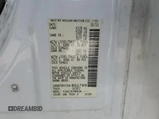 2016 Nissan NV SL with VIN 1N6BF0KY2GN801789, listed as a Copart auction lot 50905255 with 171,514 mi miles and Salvage title. Bid and sale history available at DreamBid. Image 16.