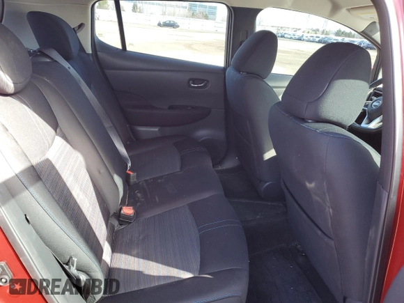 2018 Nissan LEAF S with VIN 1N4AZ1CP0JC316190, listed as a Copart auction lot 55057885 with 116,384 mi miles and Salvage Title. Bid and sale history available at DreamBid. Image 10.