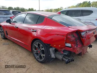 2018 Kia Stinger GT2 with VIN KNAE55LC9J6016042, listed as a IAAI auction lot 41949331 with 69,558 mi miles. Bid and sale history available at carsss.com. Image 3.