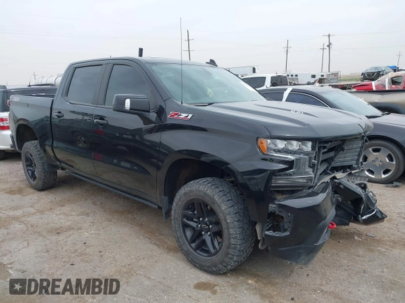 2021 Chevrolet Silverado 1500 LT Trail Boss with VIN 3GCPYFEL0MG173340, listed as a IAAI auction lot 38840038 with 57,253 mi miles and . Bid and sale history available at DreamBid. Image 1.
