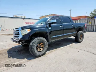 2014 Toyota Tundra Platinum with VIN 5TFAW5F10EX367026, listed as a Copart auction lot 58636685 with 160,134 mi miles and Salvage title. Bid and sale history available at DreamBid. Image 1.