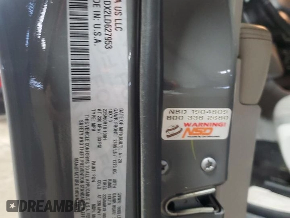 2020 Jeep Cherokee Limited with VIN 1C4PJMDX2LD627953, listed as a Copart auction lot 55845735 with 55,660 mi miles and Salvage title. Bid and sale history available at DreamBid. Image 13.