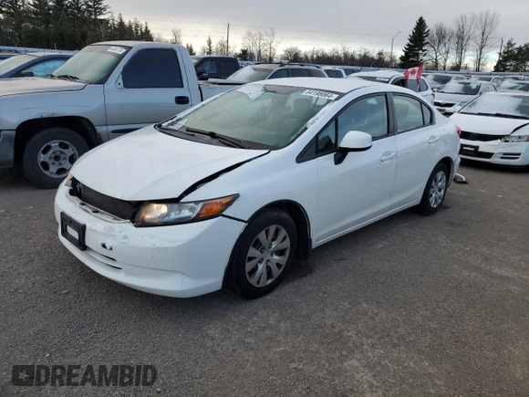 2012 Honda Civic z VIN 2HGFB2F44CH034163, wystawiony jako Copart lot #84198064 z przebiegiem 180 135 mil mil oraz Czysty tytuł • Clean title. Historia ofert i sprzedaży dostępna na DreamBid. Obrazek 1.