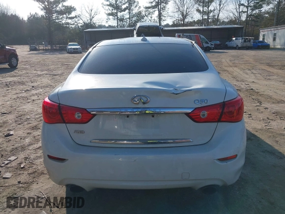 2017 Infiniti Q50 2.0t Premium with VIN JN1CV7AR7HM681933, listed as a IAAI auction lot 41514675 with 102,310 mi miles. Bid and sale history available at carsss.com. Image 16.