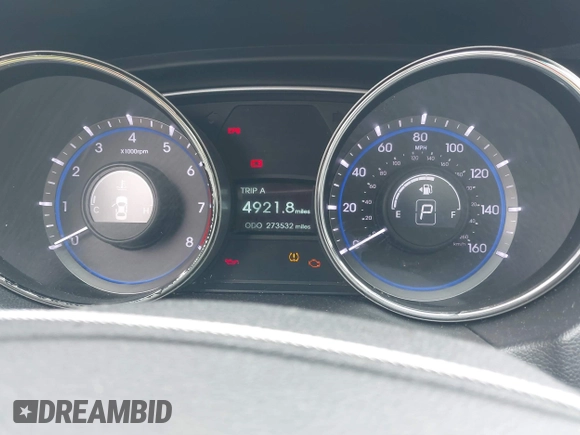 2013 Hyundai Sonata Limited with VIN 5NPEC4AC4DH540036, listed as a IAAI auction lot 41857117 with 273,532 mi miles and . Bid and sale history available at DreamBid. Image 7.