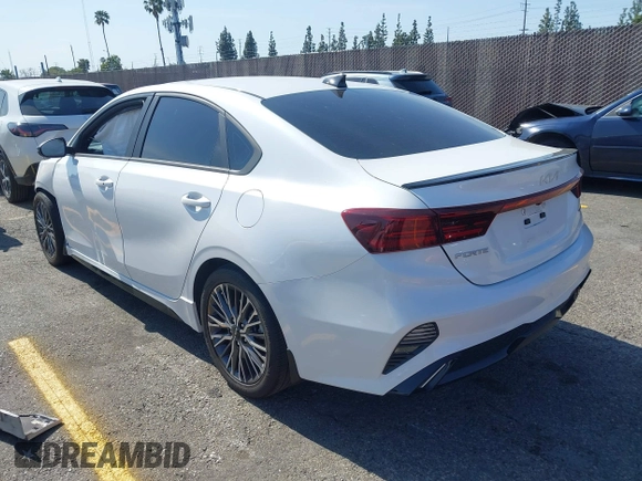 2022 Kia Forte GT-Line with VIN 3KPF54AD2NE509834, listed as a IAAI auction lot 41980278 with 16,362 mi miles. Bid and sale history available at carsss.com. Image 3.