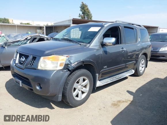 2008 Nissan Armada SE z VIN 5N1AA08D38N626919, wystawiony jako IAAI lot #42404128 z przebiegiem 201 357 mil mil oraz . Historia ofert i sprzedaży dostępna na DreamBid. Obrazek 2.