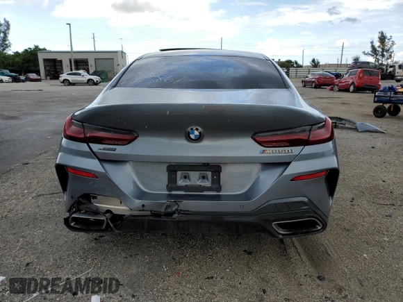 2021 BMW 8 Series M850i with VIN WBAGV8C01MCF75867, listed as a Copart auction lot 62779863 with 24,033 mi miles and . Bid and sale history available at DreamBid. Image 6.