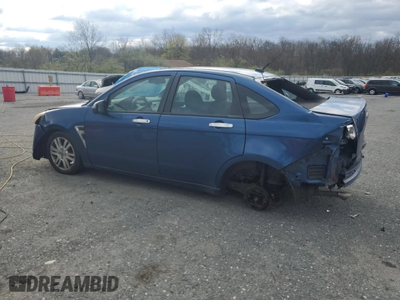 2008 Ford Focus SE with VIN 1FAHP35N98W267284, listed as a Copart auction lot 53380885 with 184,900 mi miles and Salvage Title. Bid and sale history available at DreamBid. Image 2.