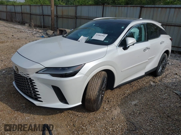 2024 Lexus RX 350h z VIN 2T2BBMCA9RC025394, wystawiony jako IAAI lot #42481956 z przebiegiem 13 910 mil mil oraz . Historia ofert i sprzedaży dostępna na DreamBid. Obrazek 2.
