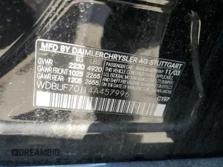 2004 Mercedes-Benz E-Class 5.0L with VIN WDBUF70J14A457996, listed as a Copart auction lot 46591504 with 146,769 mi miles and Salvage Title. Bid and sale history available at carsss.com. Image 12.