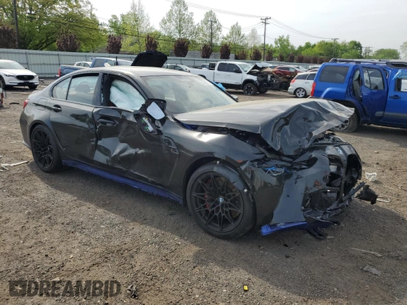2024 BMW M3 Competition xDrive with VIN WBS43AY05RFT65019, listed as a Copart auction lot 56498975 with Not provided miles and Salvage title. Bid and sale history available at DreamBid. Image 4.