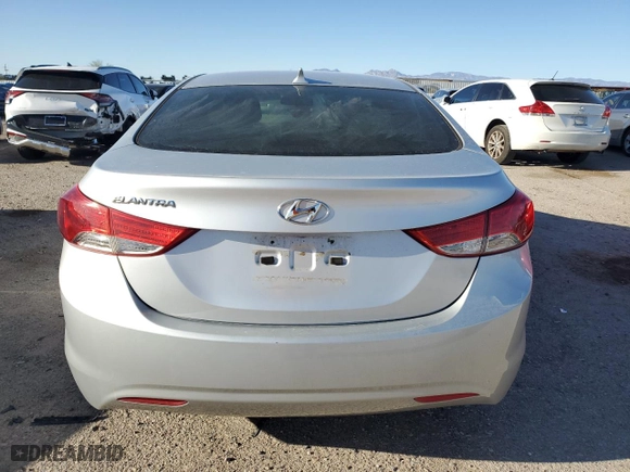 2012 Hyundai Elantra GLS PZEV with VIN 5NPDH4AE6CH126592, listed as a Copart auction lot 49733865 with 125,450 mi miles and Salvage Title. Bid and sale history available at carsss.com. Image 6.
