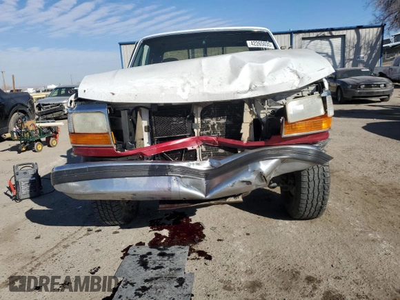1995 Ford F-150 with VIN 1FTEX14H2SKC16060, listed as a Copart auction lot 42265035 with 296,822 mi miles and Salvage Title. Bid and sale history available at carsss.com. Image 5.