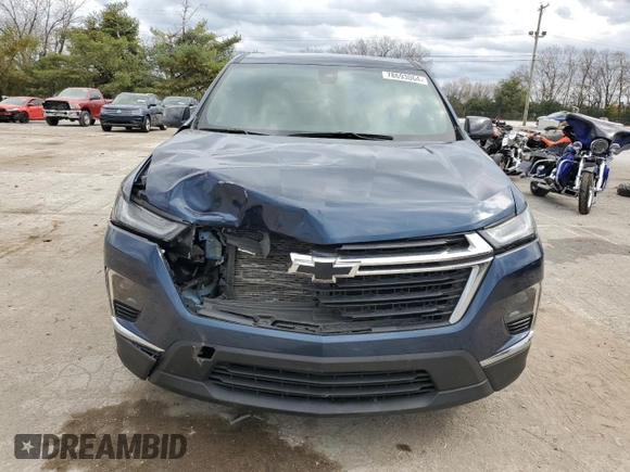 2022 Chevrolet Traverse LS with VIN 1GNEVFKW8NJ190604, listed as a Copart auction lot 78693064 with 34,252 mi miles and Salvage Title. Bid and sale history available at carsss.com. Image 5.
