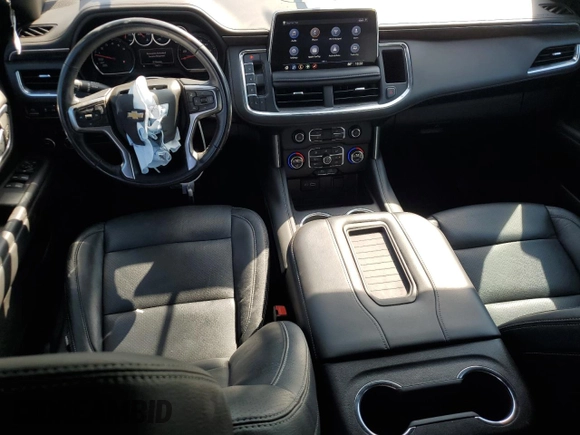 2021 Chevrolet Tahoe LS with VIN 1GNSCMKD5MR293121, listed as a Copart auction lot 73419424 with 75,657 mi miles and Salvage title. Bid and sale history available at DreamBid. Image 8.