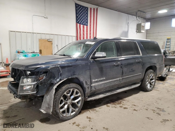 2017 Chevrolet Suburban Premier with VIN 1GNSKJKC8HR199992, listed as a Copart auction lot 45502355 with 219,534 mi miles and Salvage Title. Bid and sale history available at carsss.com. Image 1.