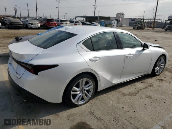 2023 Lexus IS 300 with VIN JTHCA1D22P5123953, listed as a Copart auction lot 54215025 with 11,501 mi miles and Salvage title. Bid and sale history available at DreamBid. Image 3.