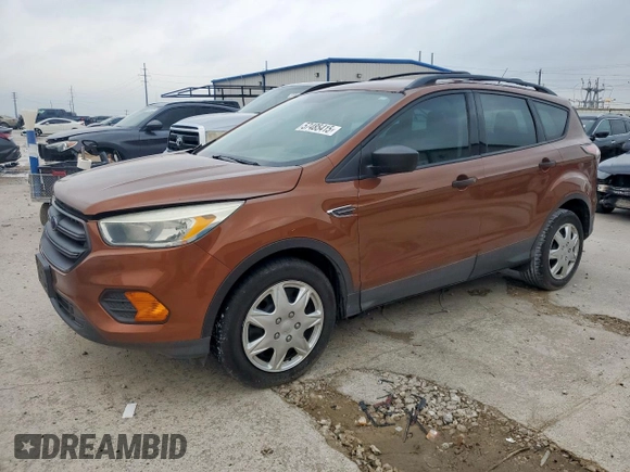 2017 Ford Escape S with VIN 1FMCU0F78HUA80539, listed as a Copart auction lot 57485415 with 131,734 mi miles and Salvage title. Bid and sale history available at DreamBid. Image 1.