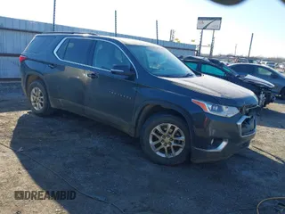 2019 Chevrolet Traverse LT Cloth with VIN 1GNERGKWXKJ264210, listed as a IAAI auction lot 41407627 with 150,393 mi miles. Bid and sale history available at carsss.com. Image 1.