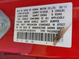2013 Acura TSX Technology с VIN JH4CU2F61DC002075, выставлен на аукционе Copart как лот 49406465 с пробегом Не указан миль и Списание • Salvage title. История ставок и продаж доступна на DreamBid. Изображение 13.