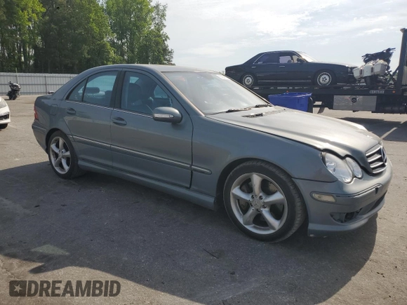 2006 Mercedes-Benz C 230 Sport with VIN WDBRF52H56F782614, listed as a Copart auction lot 53554835 with 134,287 mi miles and Salvage title. Bid and sale history available at DreamBid. Image 4.