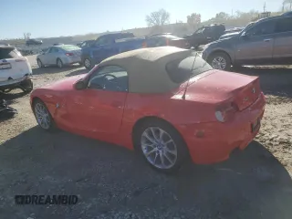 2007 BMW Z4 3.0i with VIN 4USBU33517LW72285, listed as a Copart auction lot 80830714 with 77,942 mi miles and Salvage Title. Bid and sale history available at carsss.com. Image 2.