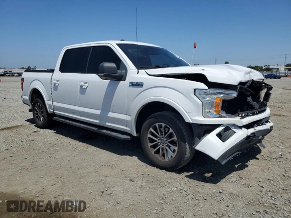 2018 Ford F-150 XL with VIN 1FTEW1CPXJKD45092, listed as a Copart auction lot 57289105 with 96,011 mi miles and Salvage title. Bid and sale history available at DreamBid. Image 4.