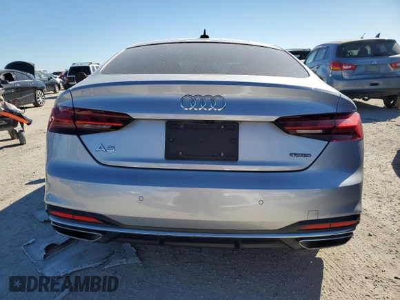 2021 Audi A5 Sportback Premium with VIN WAUABCF58MA037135, listed as a Copart auction lot 69164533 with 34,927 mi miles. Bid and sale history available at carsss.com. Image 6.