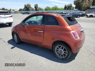 2012 FIAT 500 Pop with VIN 3C3CFFDR8CT260634, listed as a Copart auction lot 57174845 with 106,905 mi miles and Salvage title. Bid and sale history available at DreamBid. Image 2.