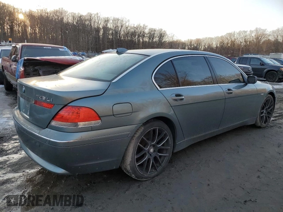 2005 BMW 7 Series 745Li с VIN WBAGN63585DS60007, выставлен на аукционе Copart как лот 42317325 с пробегом Не указан миль и Списание • Salvage title. История ставок и продаж доступна на DreamBid. Изображение 3.